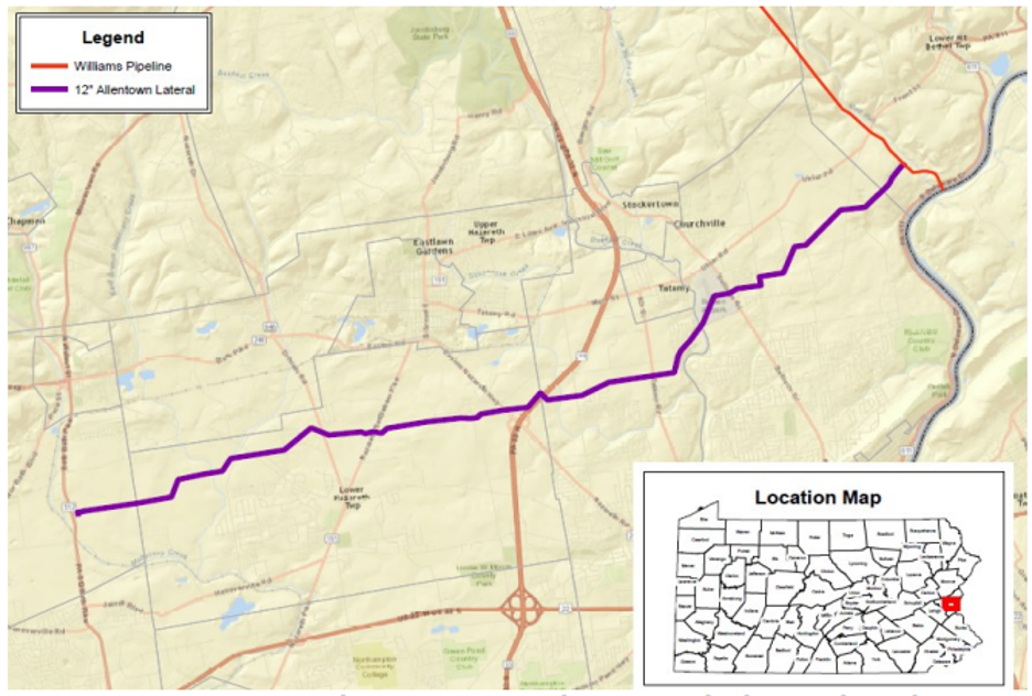 Mt Bethel pipeline map